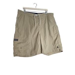 Swim Shorts Classic Preppy Polo Ralph Lauren Men's XXL Tan Khaki Board Shorts